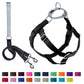 Black Freedom No-Pull Dog Harness with Leash
