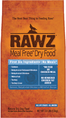 Rawz Meal-Free Salmon, Dehydrated Chicken & Whitefish Dog Food Recipe